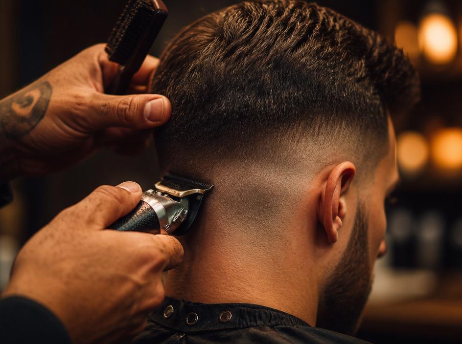 Barbero realizando un fade con precisión